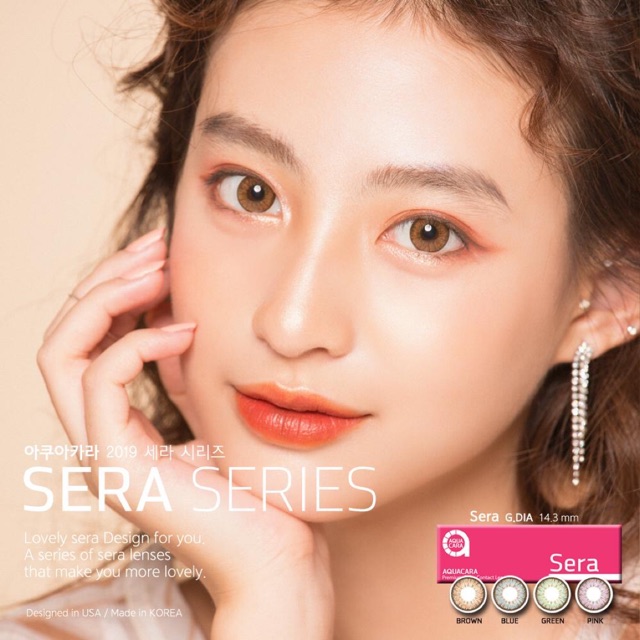 Kính áp tròng cao cấp Hàn Quốc Sera Series - Brown 14.3mm 6 tháng