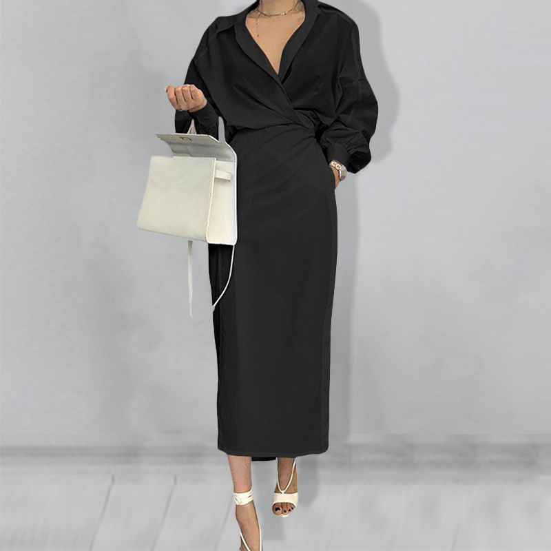 Đầm CELMIA Cho Nữ Dài Tay Cổ Tròn Eo Thắt Dây Thời Trang | BigBuy360 - bigbuy360.vn