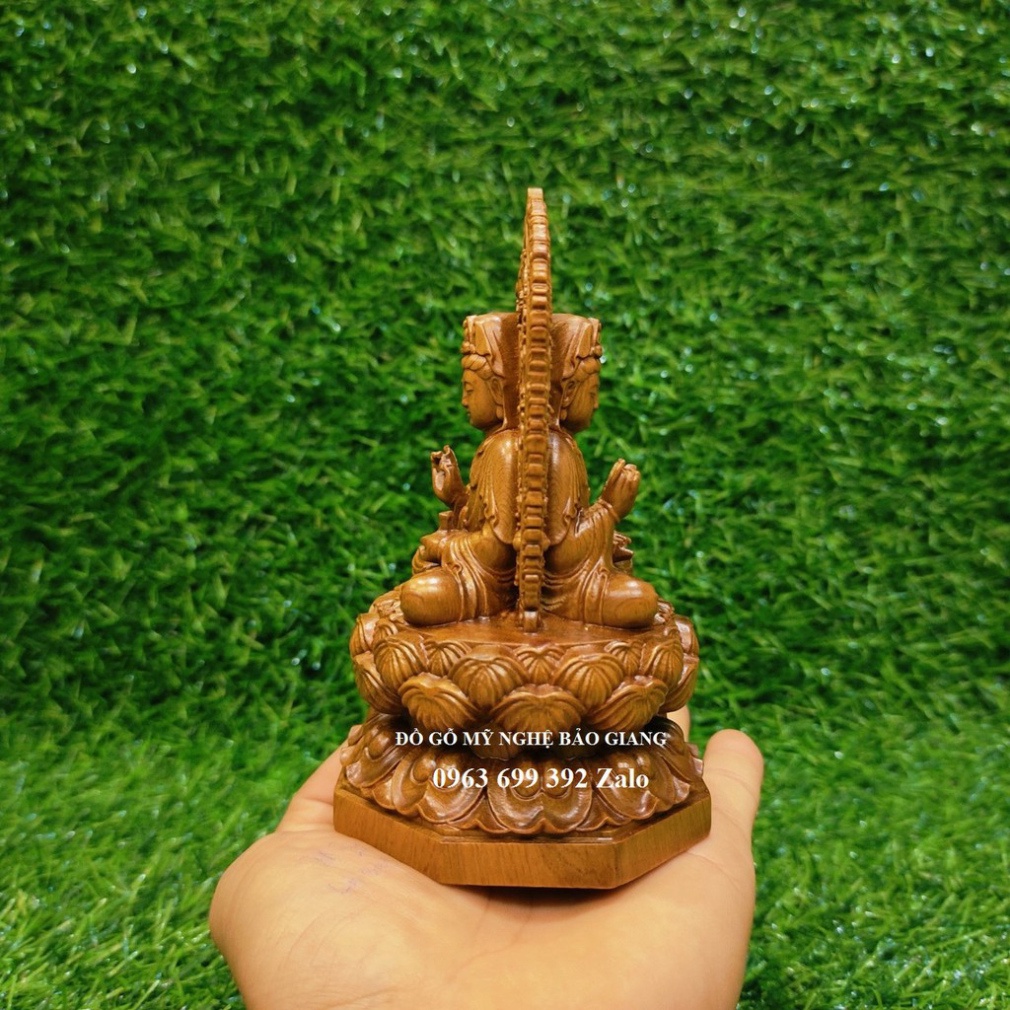 [GIA RE] Tượng phật bà quan âm bằng gỗ khắc 2 mặt