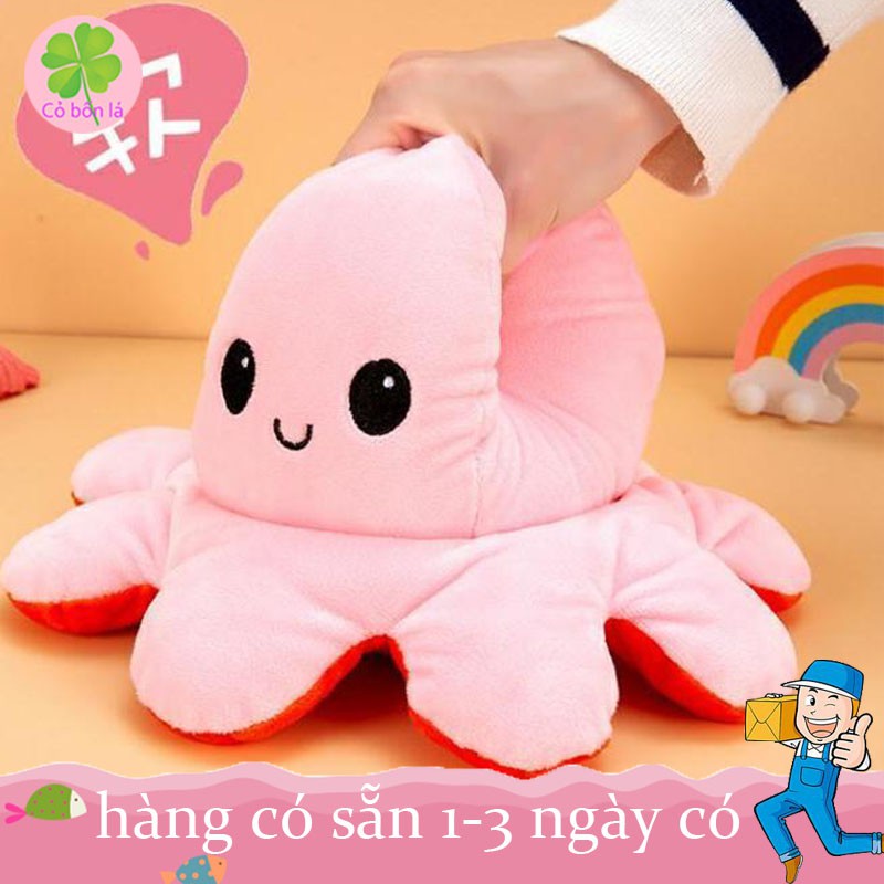 Bạch Tuộc Cảm Xúc 2 Mặt Cute, Bạch Tuột Cảm Xúc Bông Hàn Quốc Siêu Mịn 30CM