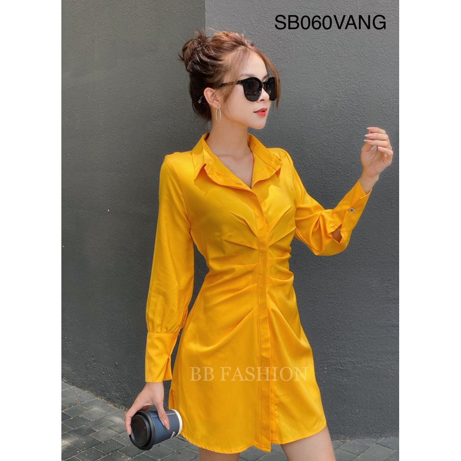 Set bộ sơmi xếp ly trước cao cấp, Áo sơmi dáng dài kèm quần trong chất lụa 100D mát mềm mịn SB060 | BigBuy360 - bigbuy360.vn