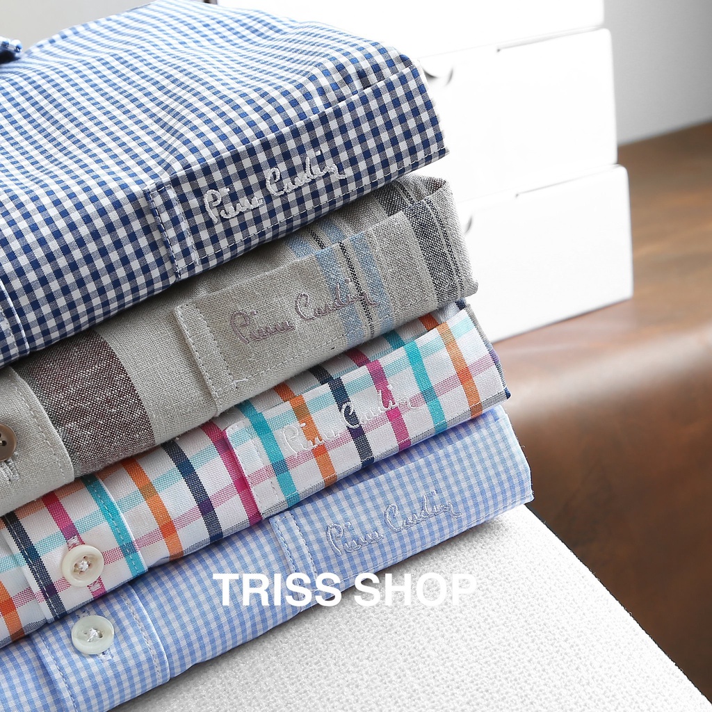 Áo Sơ Mi Nam Ngắn Tay P.Cardin 6 Chất Liệu Cotton Form Slimfit