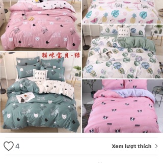 Set Chăn Ga Gối Cotton Poly Nhập Khẩu