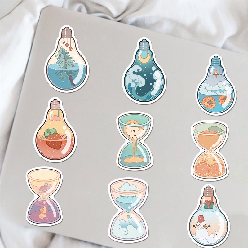 Bộ 50 Miếng Dán Chống Thấm Nước Họa Tiết Graffiti Trang Trí Vali / Guitar