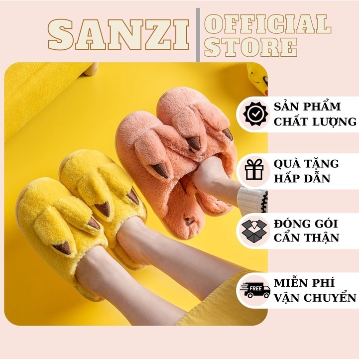 Dép lông đi trong nhà pikachu mềm mịn siêu đáng yêu (D04)