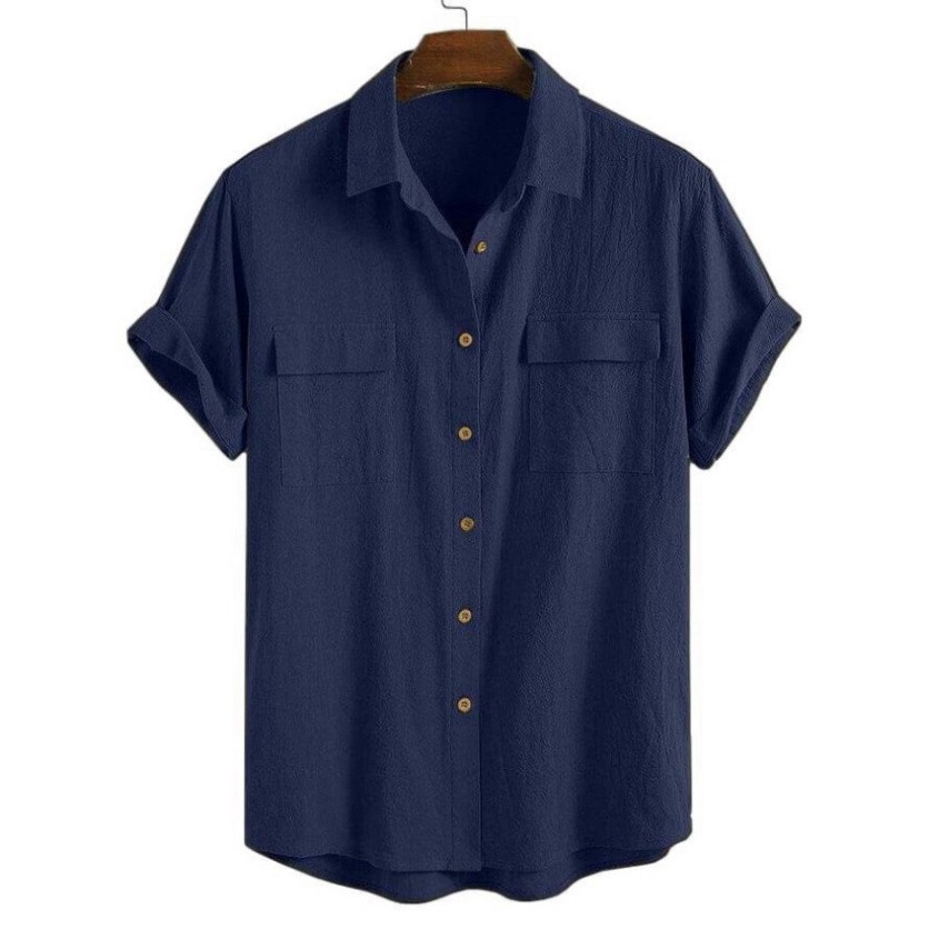 Áo Sơ Mi Nam, Áo Đũi Nam Tay Ngắn Cổ Bẻ Chất Đũi Tự Nhiên Thoáng Mát Lịch Sự Văn Phòng vip | BigBuy360 - bigbuy360.vn