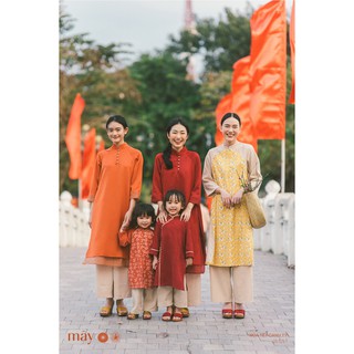 Áo Dài Giao Thừa Cam