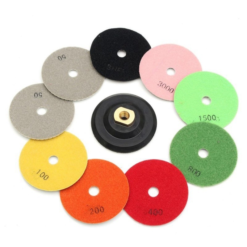ĐĨA CHUYÊN DỤNG ĐÁNH BÓNG ĐÁ CẨM THẠCH, HOA CƯƠNG, ĐÁ KHỐI 100mm