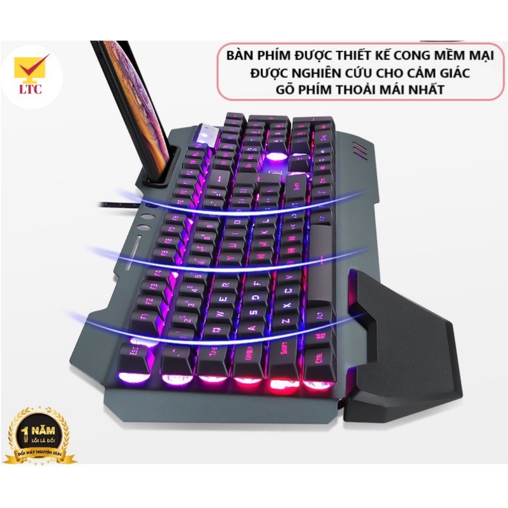 Combo gaming bộ phím và chuột có dây LTC K618 và V5, bàn phím có 10 chế độ led cực đẹp, chuột có thể chỉnh dpi dễ dàng