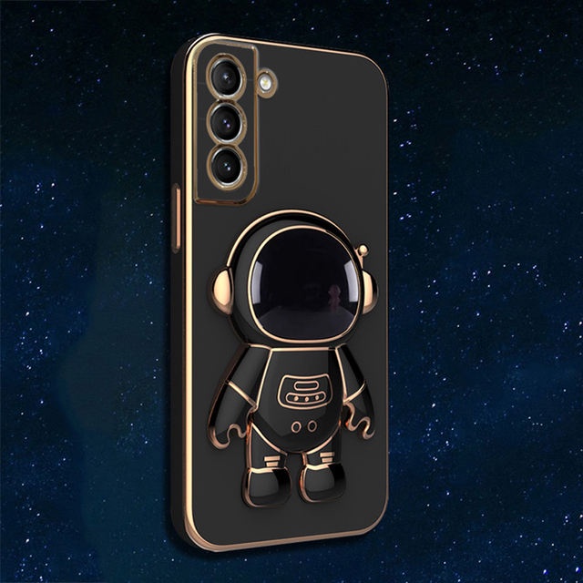 Astronaut Fold Stand Phone Case For Samsung Galaxy A03 Core A20 A30 A50 A30s A50s A71 4G A51 4G A73 5G Note 20 Note 20 Ultra Soft Cover