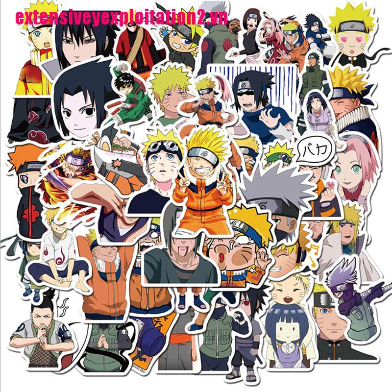 Bộ 2 Túi 50 Miếng Dán Chống Thấm Nước Họa Tiết Hoạt Hình Naruto Cho Bé