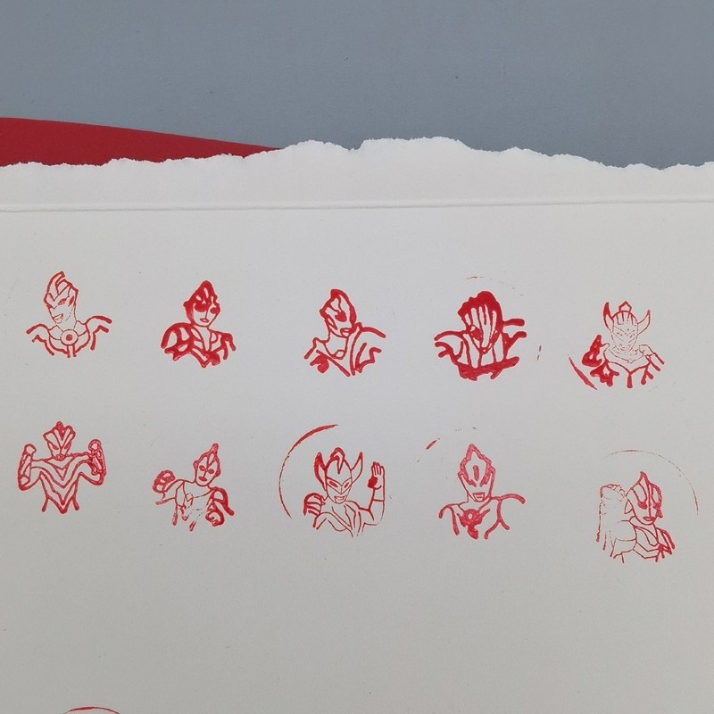 Set 10 dấu ấn  In hình siêu nhân cho bé trai