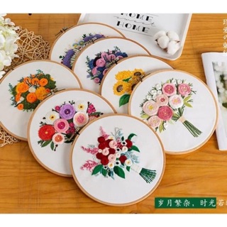 CÓ SẴN Kit DIY tự thêu tranh hiện đại trang trí nhà cho người mới tập thêu