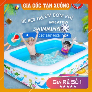 Bể bơi cho bé,Bể bơi 3 tầng Cao cấp bơm hơi lớn tắm ba lớp