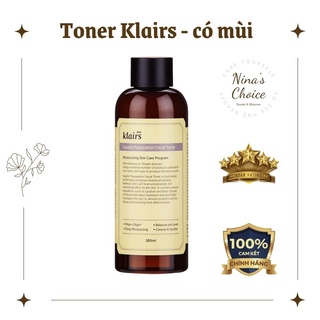  Toner Klairs Có Mùi 180ml - dịu nhẹ giúp cân bằng da cấp ẩm - Supple Preparation Facial Toner  Có Giao Hỏa Tốc  