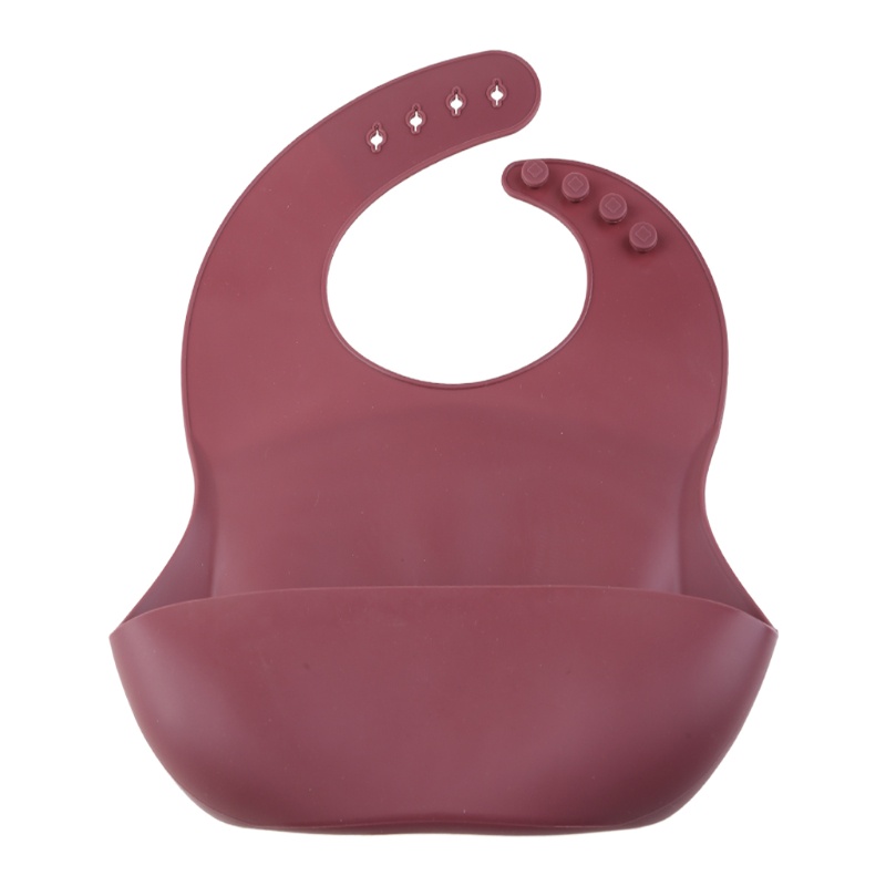 Yếm Ăn Silicone Chống Thấm Nước Có Túi Dành Cho Bé Sơ Sinh