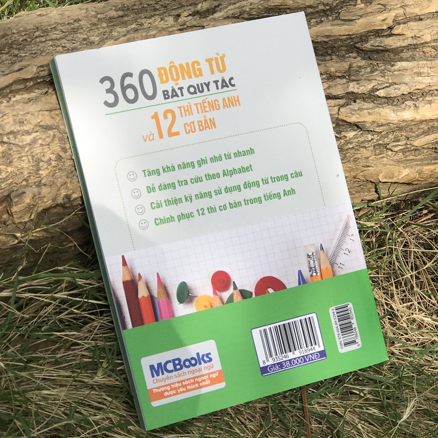 Sách - 360 động từ bất quy tắc và 12 thì tiếng Anh cơ bản (Khổ nhỏ) | BigBuy360 - bigbuy360.vn