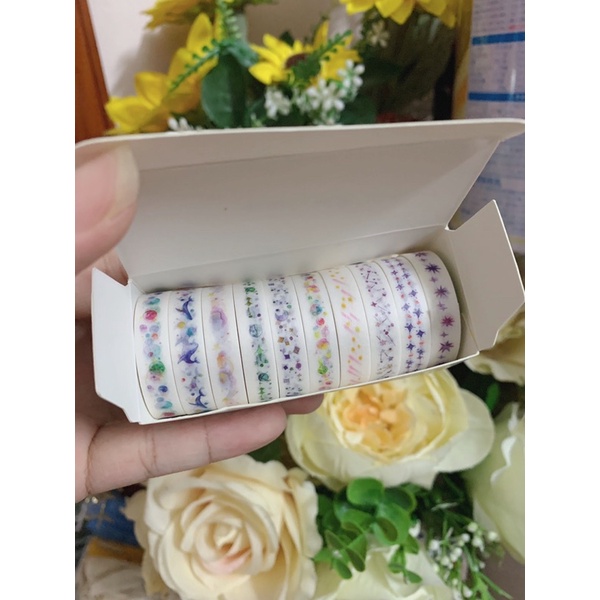 Băng dính whashi hoạ tiết 8mm*3m