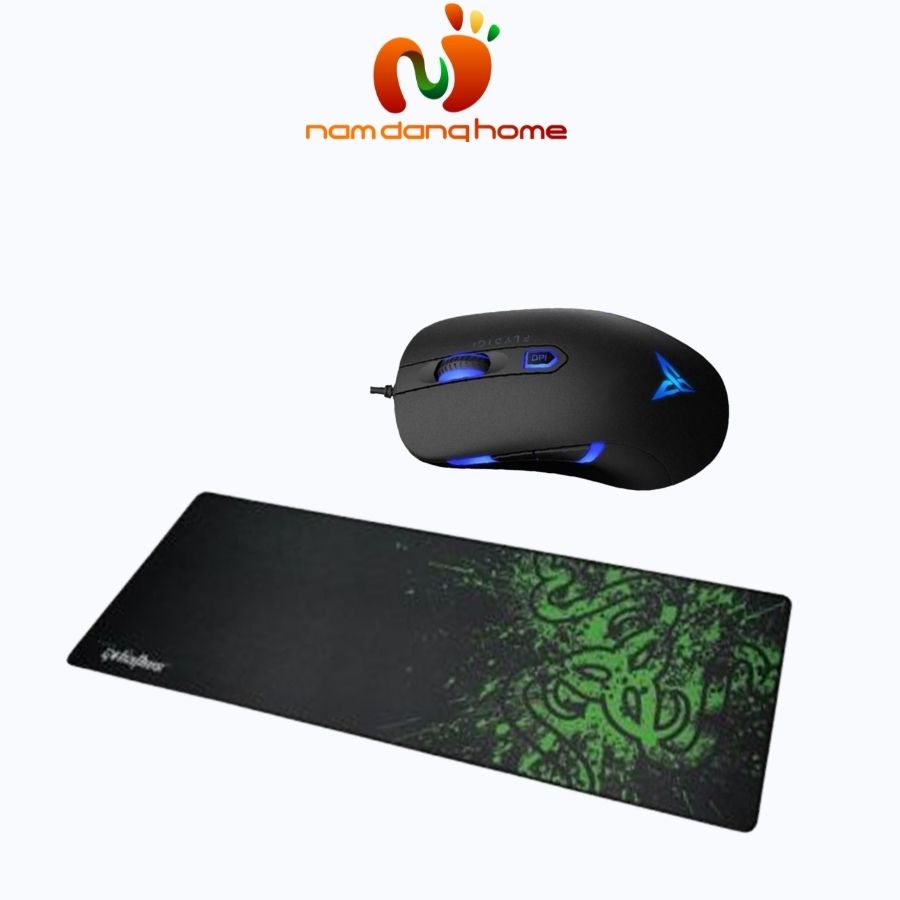 Combo chuột gaming Flydigi M1 + Lót chuột Razer size lớn 900X30cm / Chuột ghìm tâm Demon Baron G7 V3
