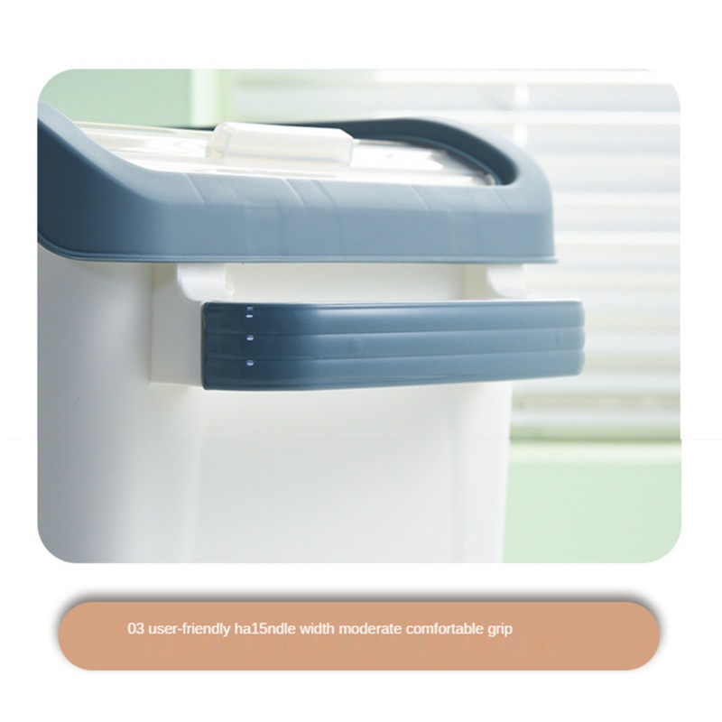 Hộp Đựng Gạo Dung Tích Lớn 10kg Có Cửa Sổ Và Ròng Rọc Tiện Dụng Cho Nhà Bếp