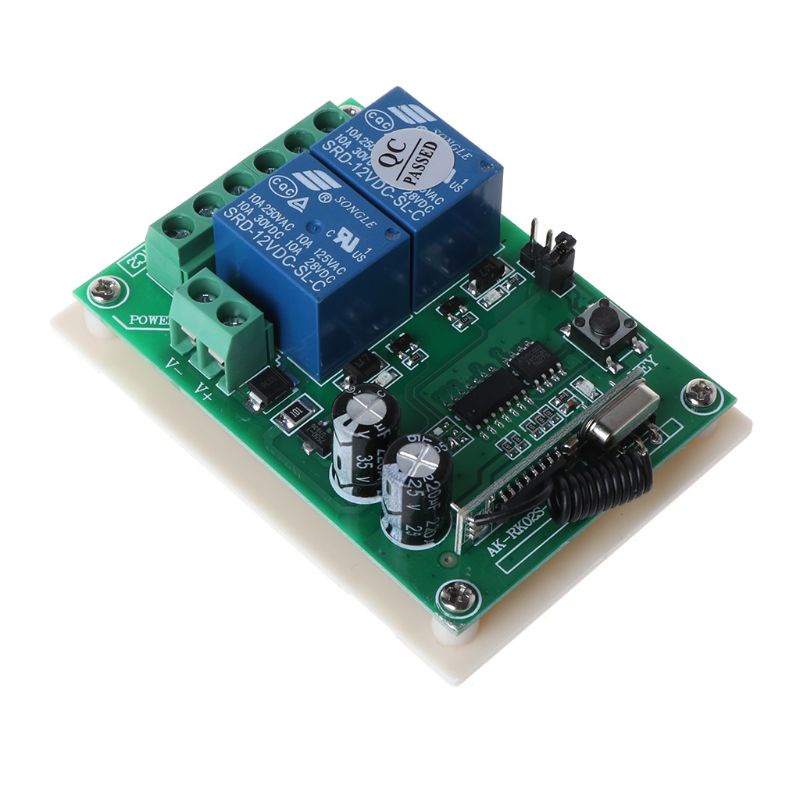 Bộ 2 Remote Điều Khiển Không Dây DC12V-24V Hai Phím Cho Rèm Cửa Ga Ra Vào 315 / 433Mh