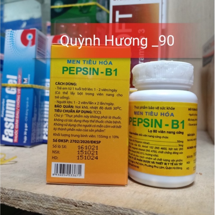 Men tiêu hóa Pepsin B1 lọ 80 viên giúp ổn định hệ tiêu hóa
