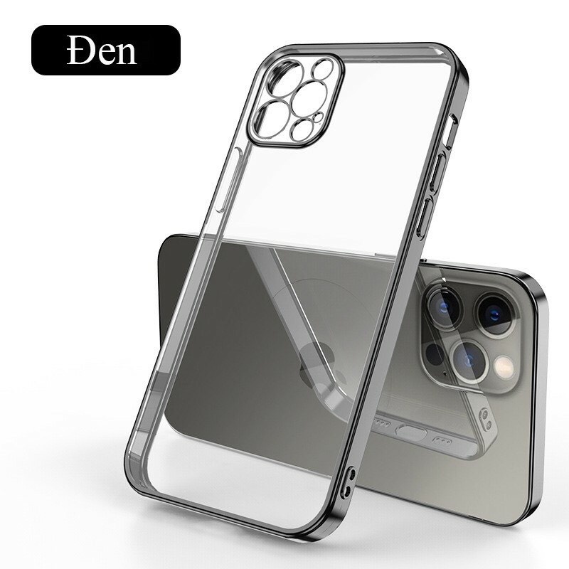 Ốp lưng KST viền vuông trong suốt chống ố vàng 7/7Plus/8/8Plus/X/Xsmax/11/12/13/promax