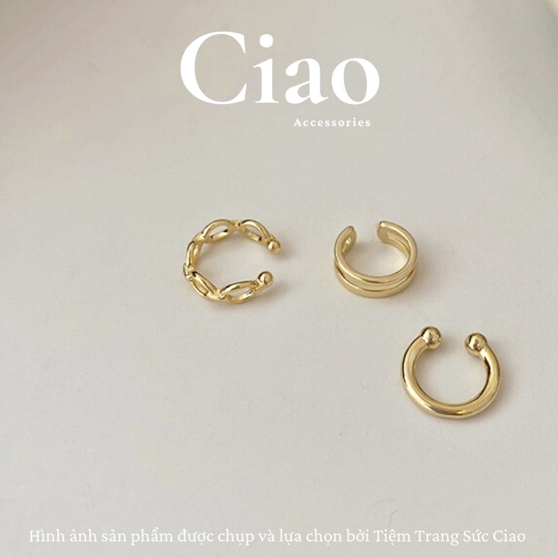 [BEST SELLER] Set 3 khuyên vành tai/ kẹp vành tai thiết kế trendy mã 16 Ciao accessories