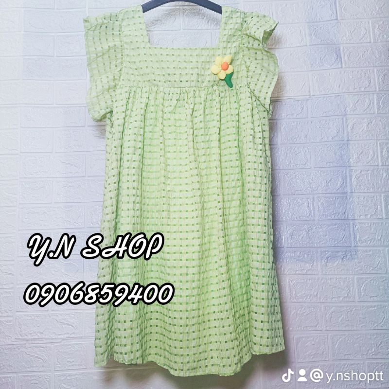 Váy Baby Doll Thiết Kế Tay Cánh Tiên Charm Hoa Xinh Xắn