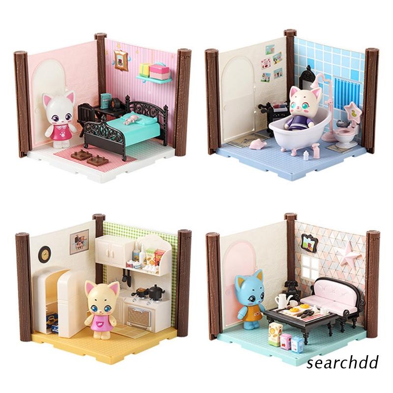 Đồ chơi trẻ em mô phỏng nhà bếp/phòng khách/phòng tắm cho bé