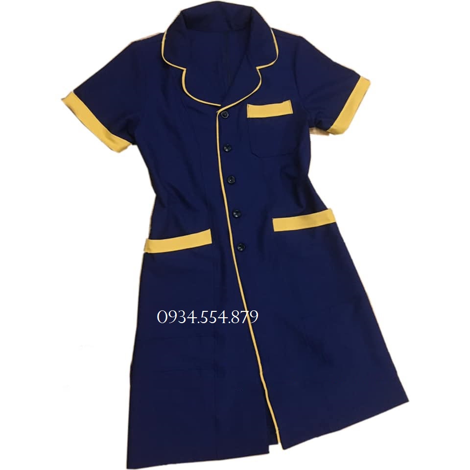 HT4154 - Đồng Phục Áo Blouse Spa, Thẩm Mỹ Viện, Y Tá Điều Dưỡng, Phòng Khám, Bác Sĩ mẫu phối viền đẹp cách điệu | BigBuy360 - bigbuy360.vn