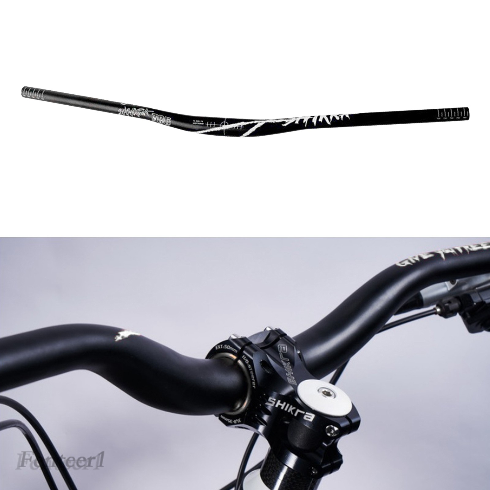 [FENTEER1] MTB Mountain Bike Handlebar Bicycle Extra Long Handlebar 31.8mm 785mm Riser Bar