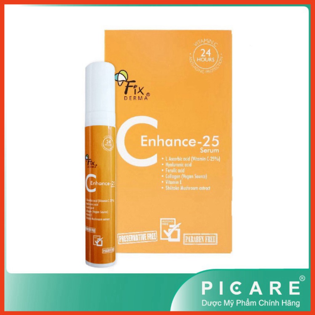 [CHÍNH HÃNG] Fixderma Serum Tái Tạo – Trẻ Hóa Làn Da C Enhance 25 15ml