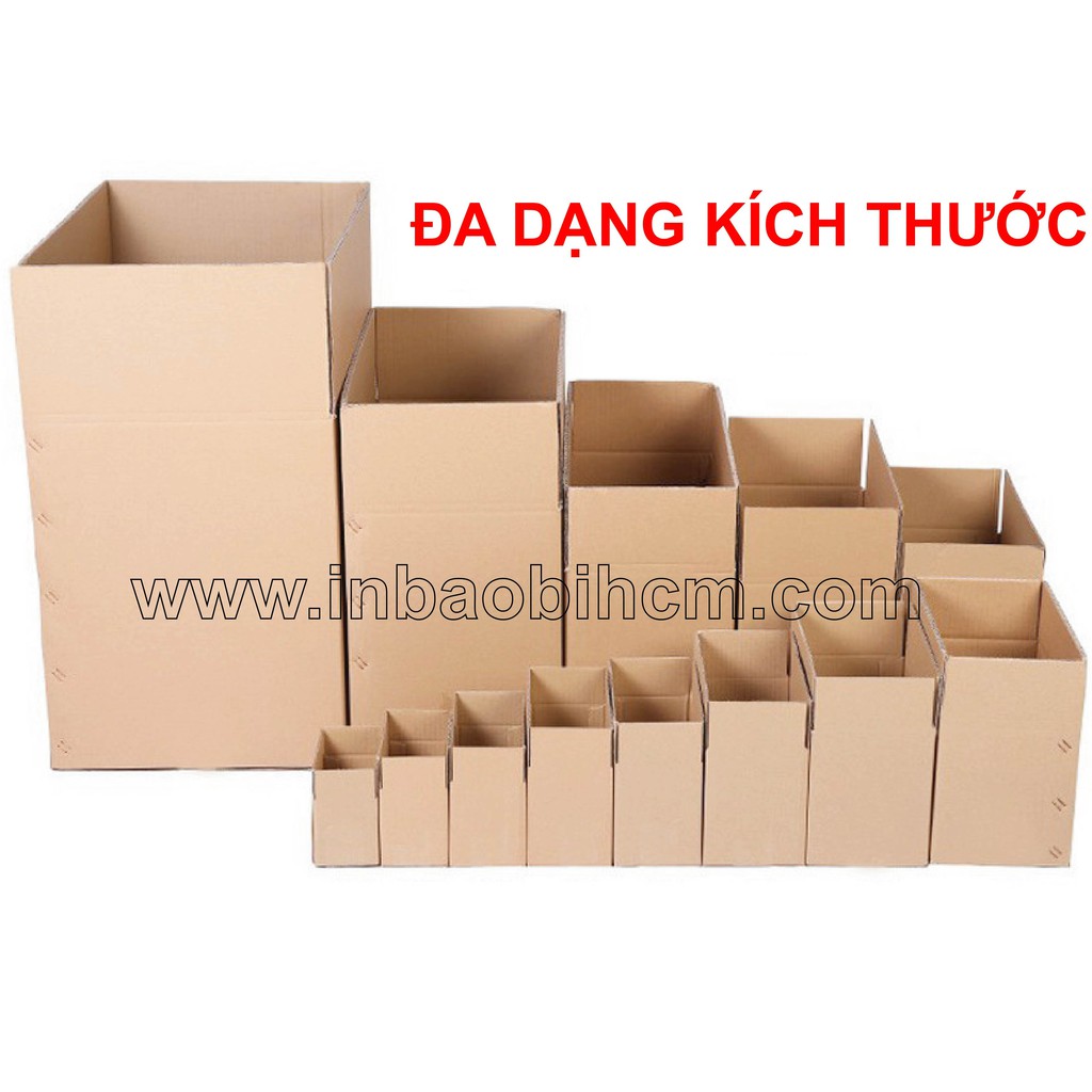 10 hộp giấy carton đóng hàng 15x12x10cm (InbaobiHCM - Thùng - Hộp giá rẻ)