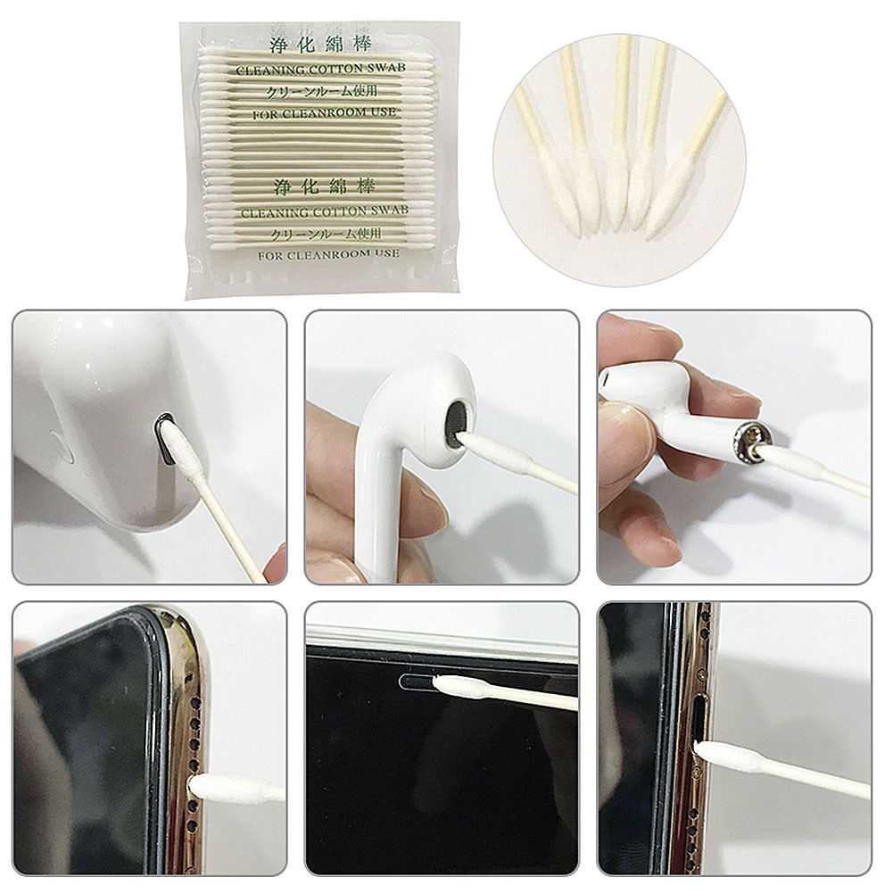 Set 25 Tăm Bông Cotton Chống Bụi Dành Cho Tai Nghe Airpods