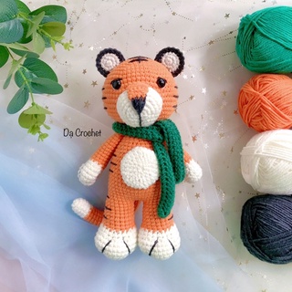 Con hổ nhồi bông bằng len an toàn cho bé - thú bông len handmade đan móc bằng thủ công bằng tay