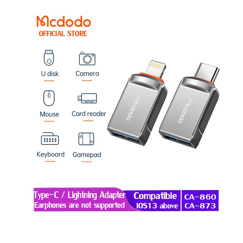 Mcdodo Chuyển Đổi Cổng Lightning Sang Usb 3.0 Cho Ipad Iphone Trở Lên / Type C Phone