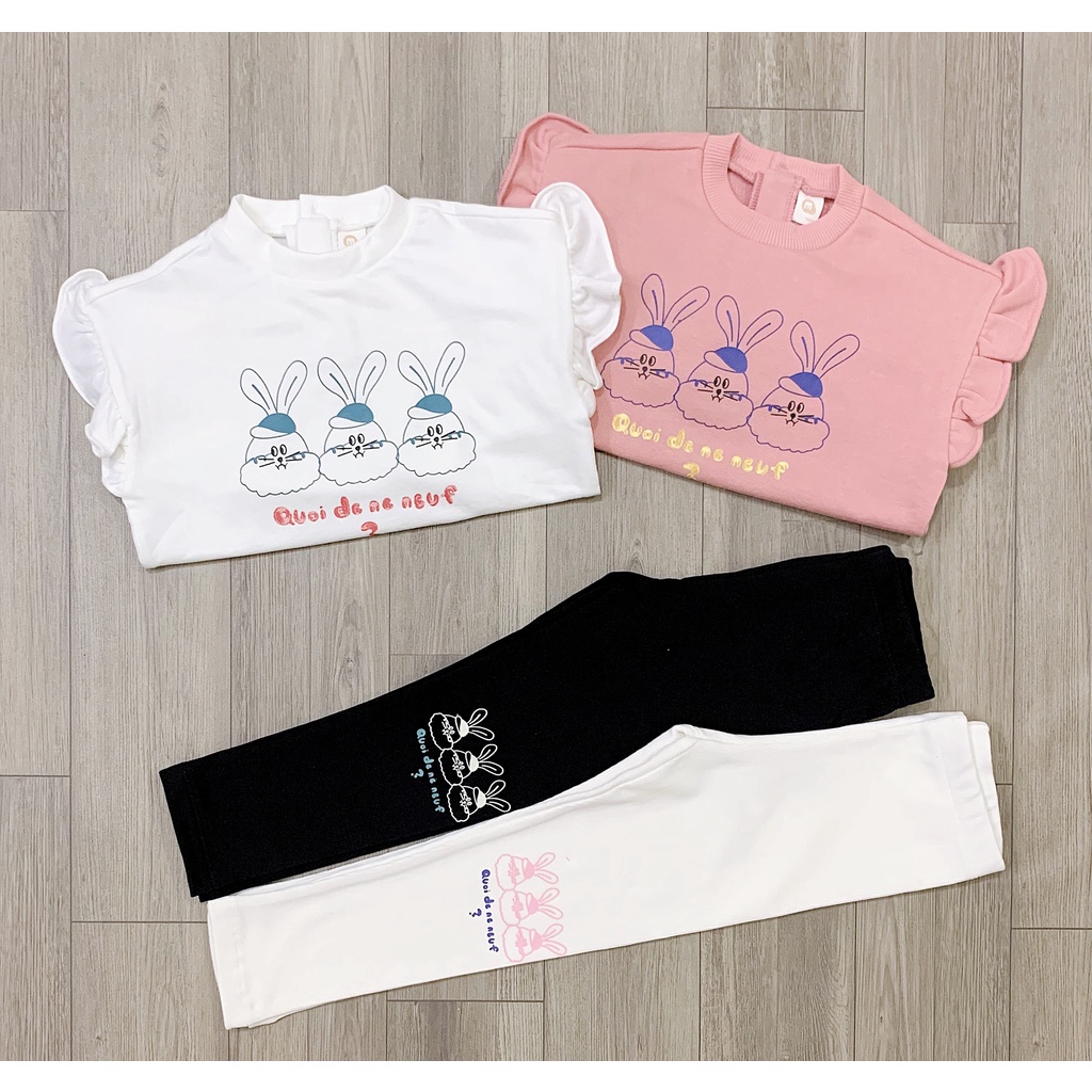 Bộ nỉ da cá hình thỏ cho bé gái BMI024