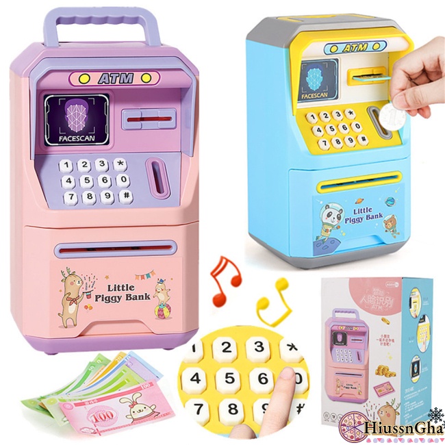 Hộp Đựng Tiền Tiết Kiệm Hình Máy Atm Hoạt Hình Có Mật Khẩu