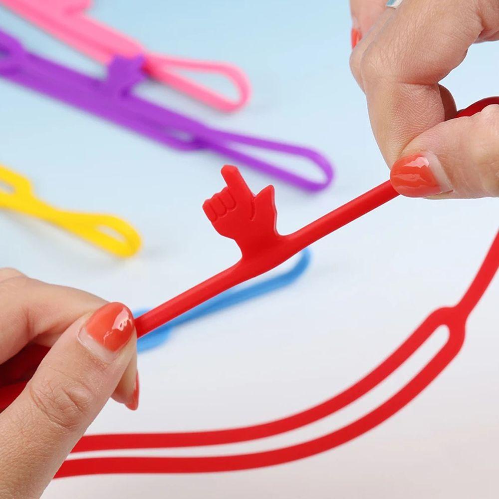 Lanfy Kẹp Đánh Dấu Trang Sách Bằng Silicon Hình Ngón Tay Vui Nhộn Cho Học Sinh