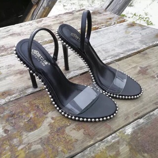Sandal quai trong gót nhọn
