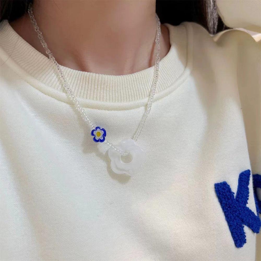 Vòng cổ Hạt Gạo Y2K Resin Nhiều Màu Phong Cách Dân Tộc Hàn Quốc Sáng Tạo