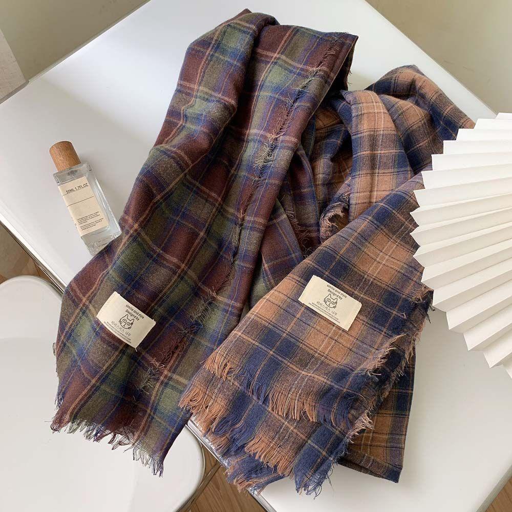 Khăn Choàng Cổ Dài Pashmina Giả Lông Cừu Thời Trang Cho Nữ WMES15H