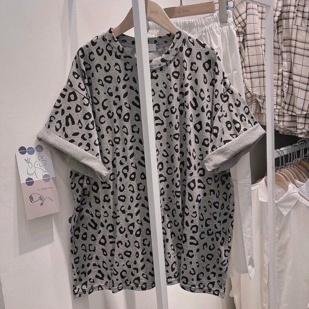 [RẺ VÔ ĐỊCH] Áo Thun Tay Lỡ Da Beo Form Rộng Unisex Hot Hit