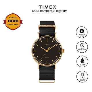 Đồng hồ Nữ Timex Fairfield Crystal 37mm - TW2R49200 Dây Vải - Chính Hãng