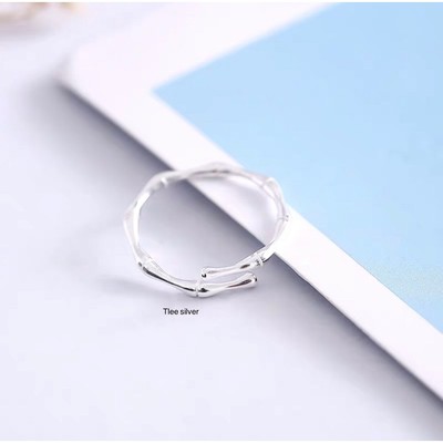 Nhẫn bạc TLEE mẫu đốt cây freesize bạc 925 cao cấp TLEE JEWELRY A0334