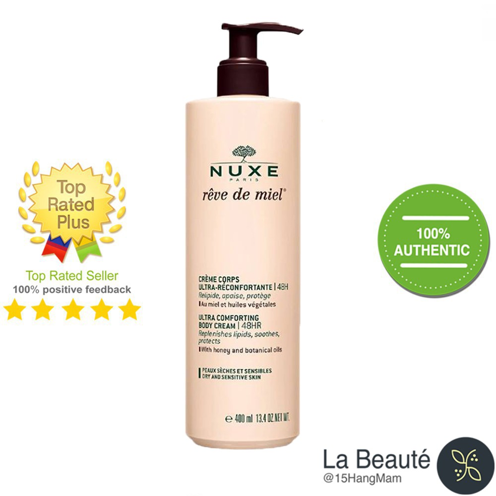 Nuxe Body Cream Rêve De Miel - Dưỡng Thể Tinh Chất Mật Ong 400ml