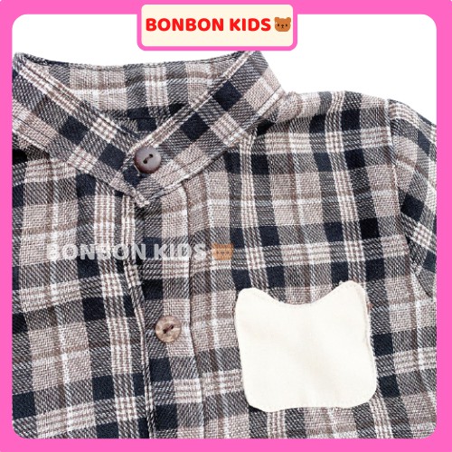 [Xả kho] Set Quần Áo Sơ Mi Caro Cho Bé Trai 1, 2, 3, 4 Tuổi, Bộ Mặc Đi Chơi Cực Chất BonBon Kids