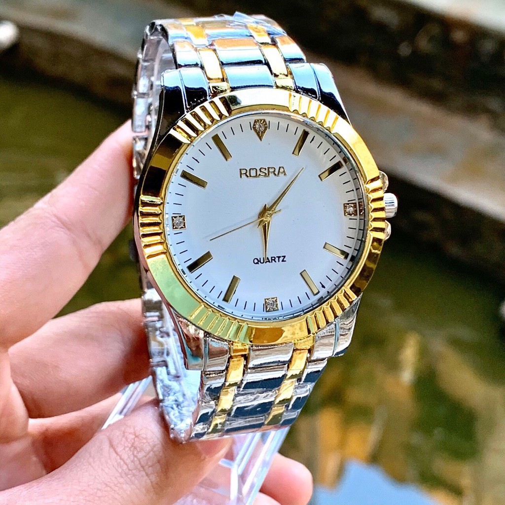 (Giá sỉ) Đồng hồ nam nữ thời trang cao cấp Rosra R79 dây thép không gỉ bền bỉ chống nước sinh hoạt nhẹ bảo hành 6 tháng