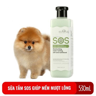 Sữa tắm SOS cho chó mèo giúp mềm mượt lông 530ml màu xanh lá, chính hãng